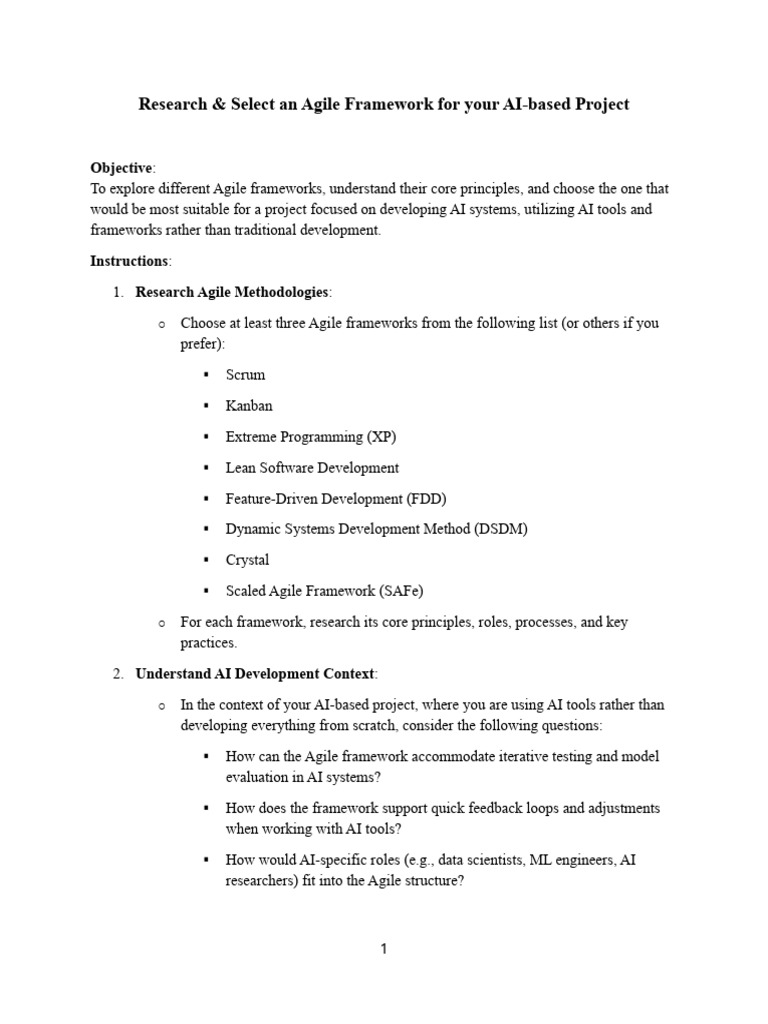 Choosing Agile for AI Projects | PDF | Agile Software Development ...