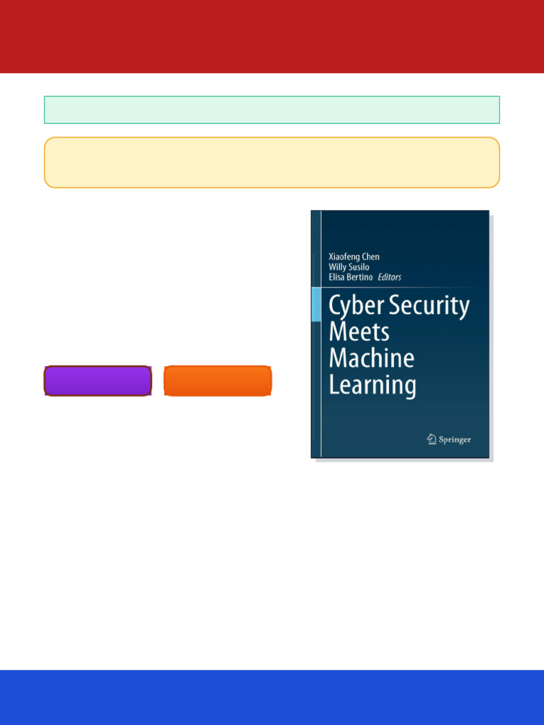 Cyber Security Meets Machine Learning 1st Edition by Xiaofeng Chen ...