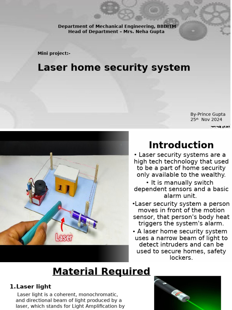 Lazer Home Security System | PDF | Security Alarm | Laser