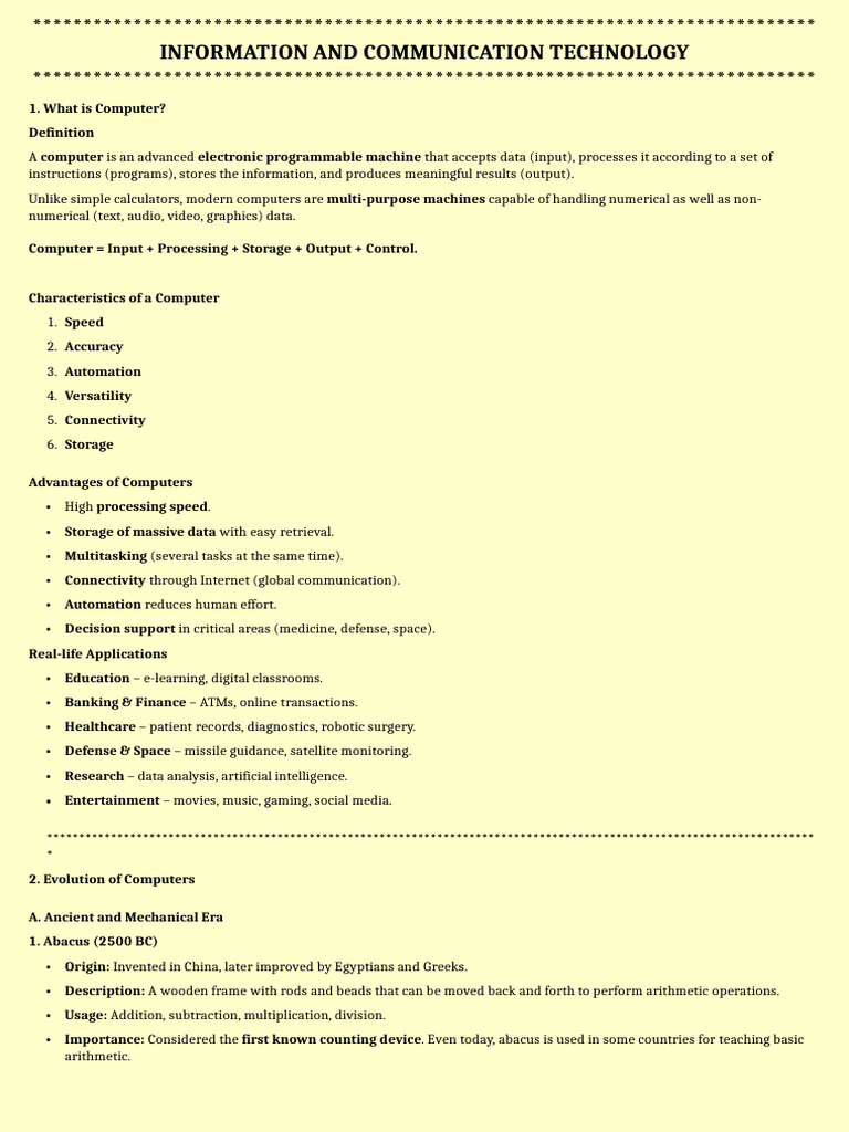 Overview of Computer Evolution and Impact | PDF | Central Processing ...