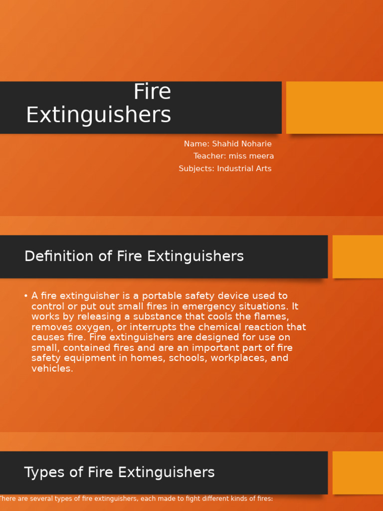 Fire Extinguishers: Types & Usage Guide | PDF | Fires | Heat Transfer