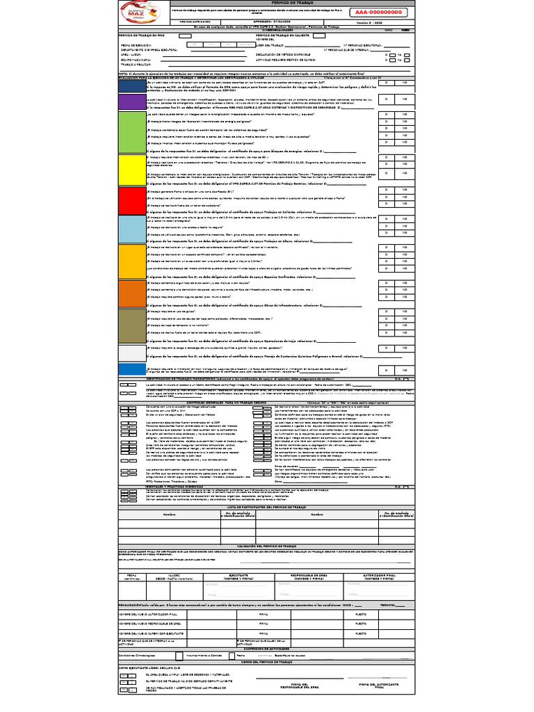 REG.MAZ.SAFE.2.2.001--PERMISO-DE-TRABAJO | PDF | Alto voltaje