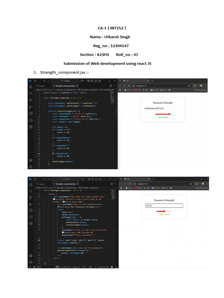 Web Development Project: React JS | PDF
