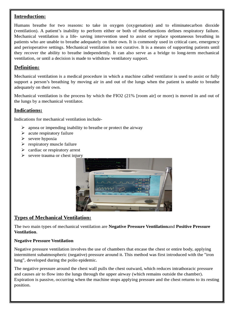 Understanding Mechanical Ventilation Basics | PDF | Respiratory System ...