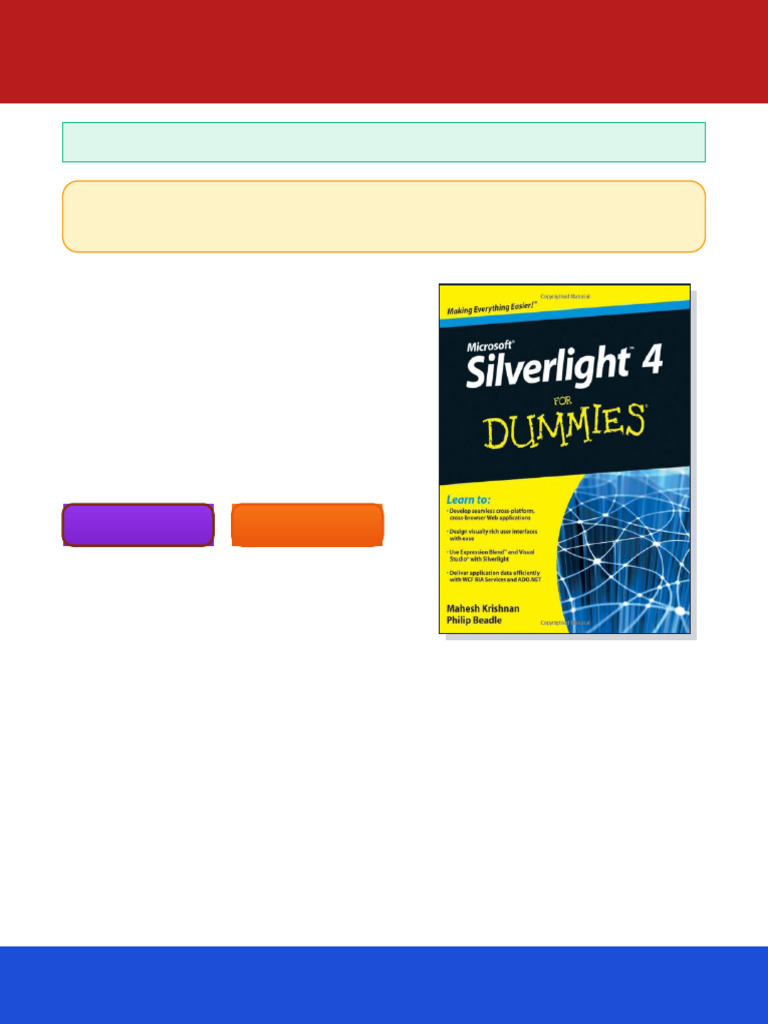 Microsoft Silverlight 4 For Dummies 1st Edition Phillip Beadle ebook ...