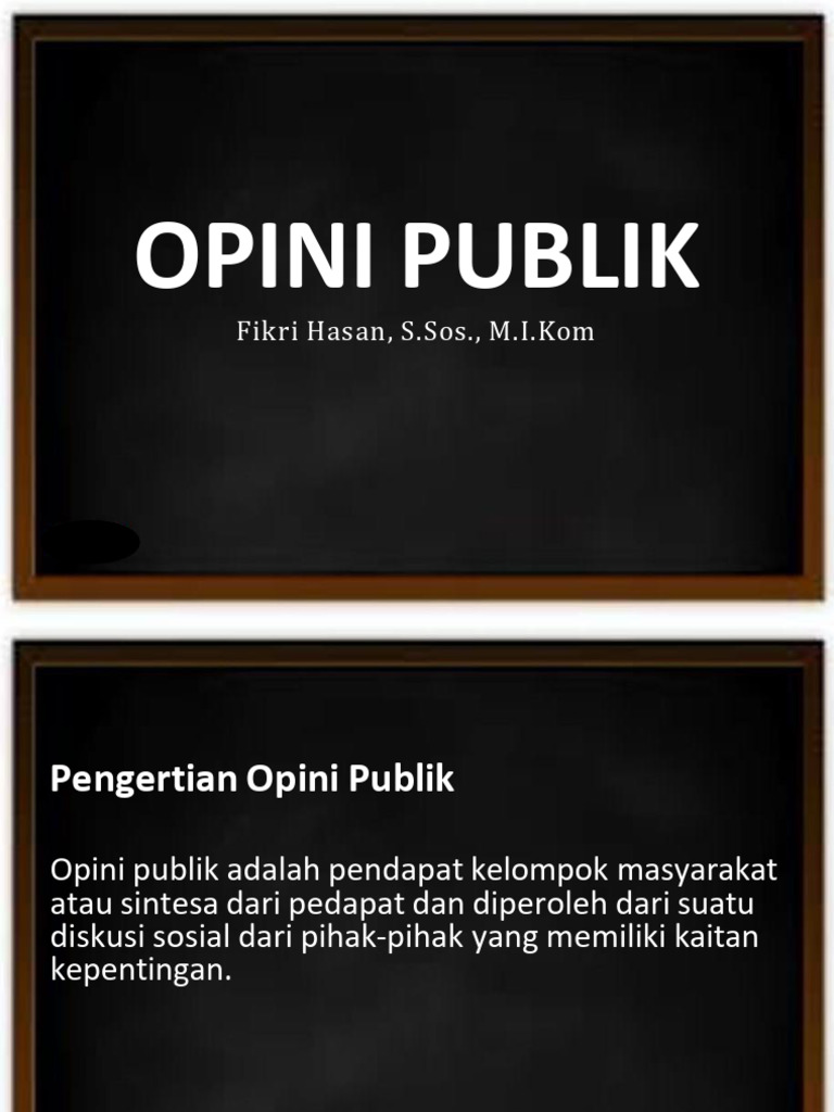 Memahami Opini Publik dan Dampaknya | PDF
