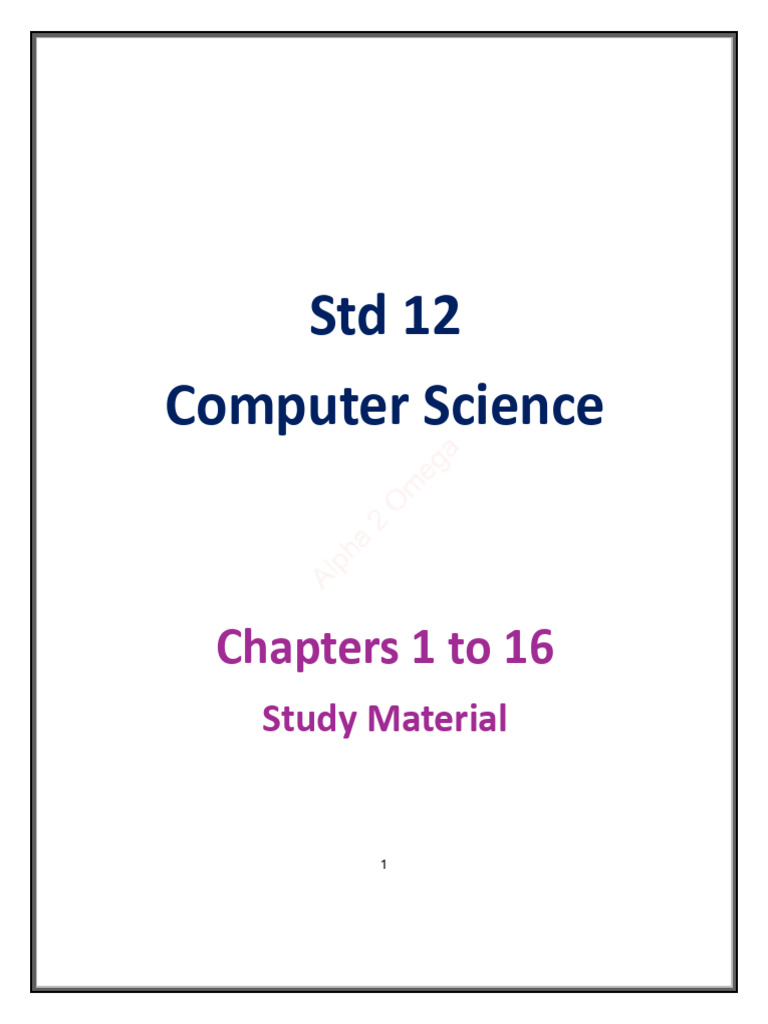 Computer Science Functions Study Guide | PDF | Parameter (Computer ...