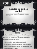 Aportes de Galileo Galilei