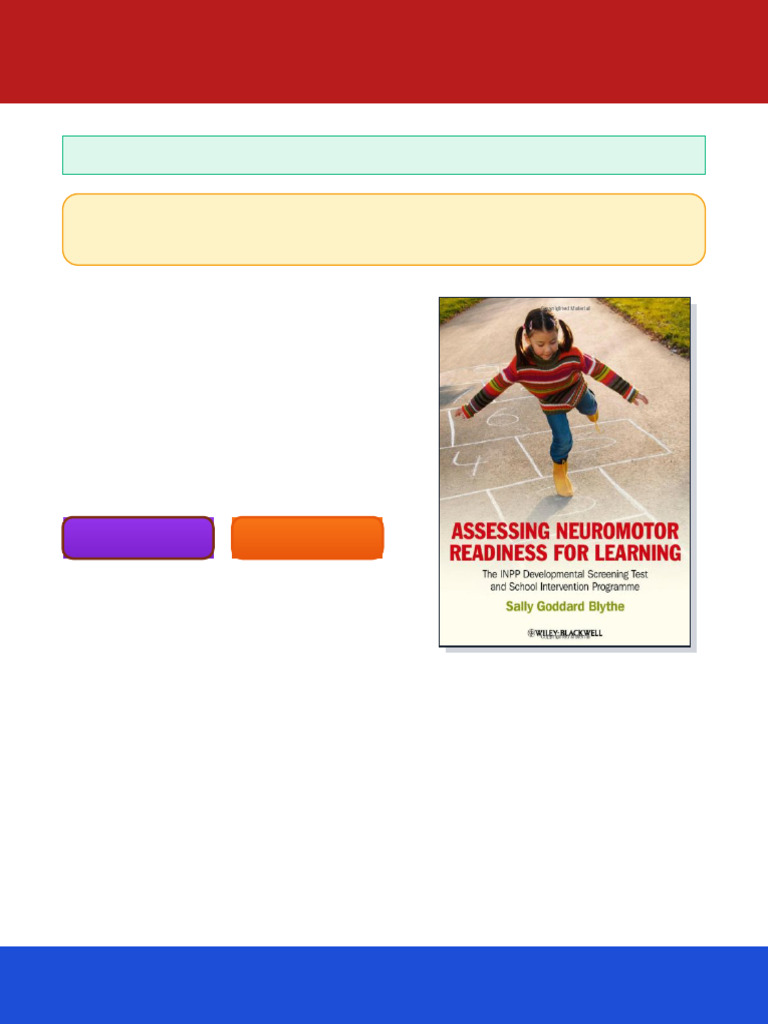 Assessing Neuromotor Readiness for Learning The INPP Developmental ...