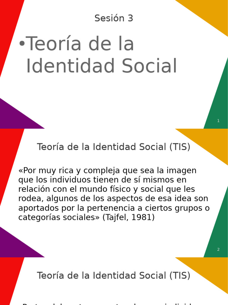 Teoría de la Identidad Social y Autocategorización | PDF | Ciencia ...