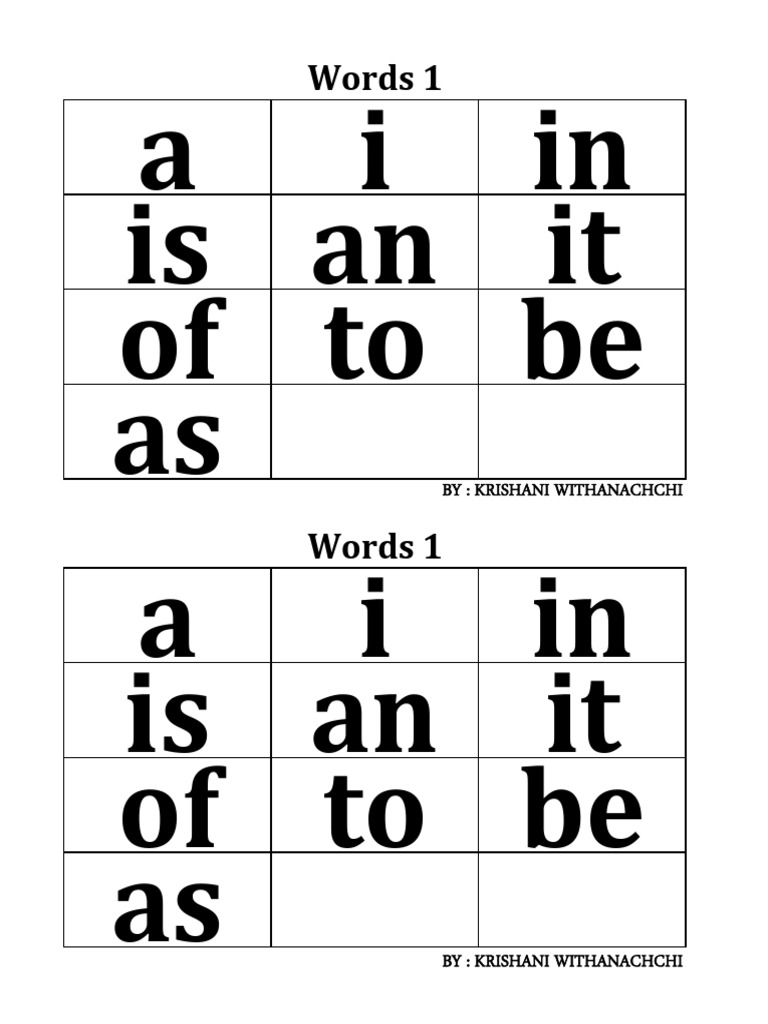 Words 1 | PDF