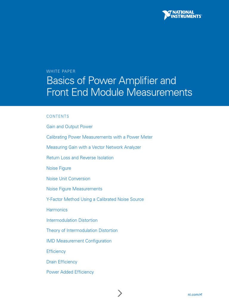 Ni Basicspower | PDF | Signal To Noise Ratio | Decibel
