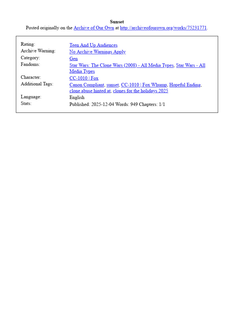 Sunset | PDF
