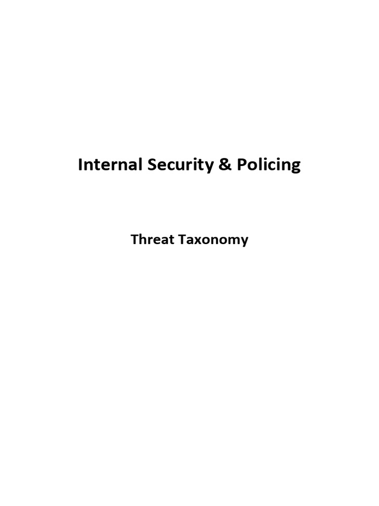 Internal Security & Policing Overview | PDF