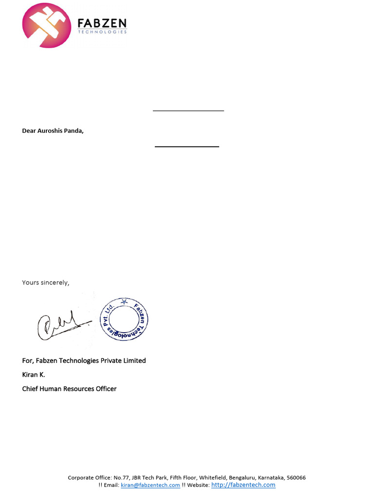 Probation Confirmation Letter Template | PDF