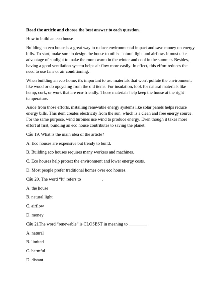 How to Build an Eco House Guide | PDF | Solar Energy | Sustainable ...