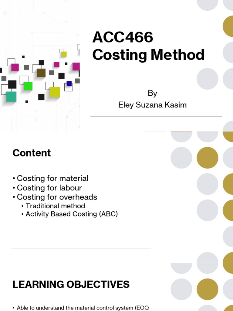 Acc466 - Topic 2-Costing Methods | PDF | Piece Work | Cost Of Goods Sold