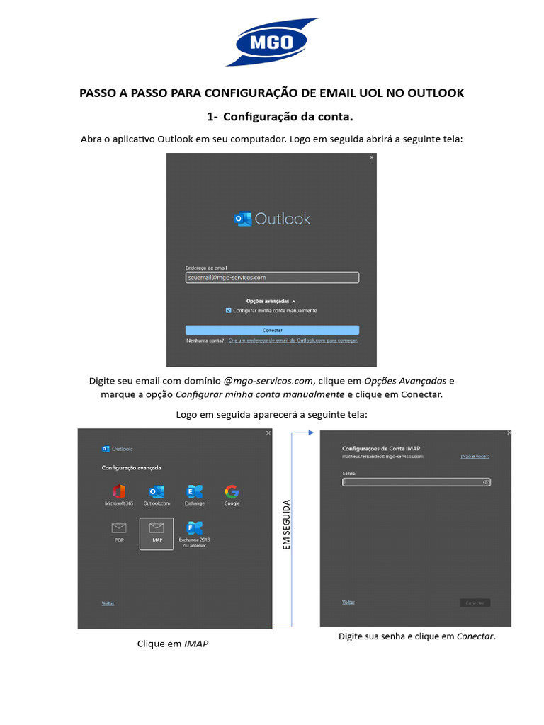 Configurar Email UOL no Outlook: Guia Rápido | PDF