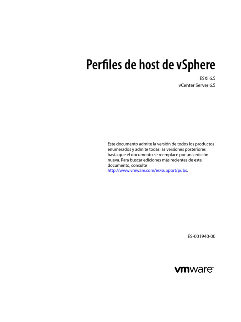 Vsphere Esxi Vcenter Server 65 Host Profiles Guide | PDF | Grupo de ...