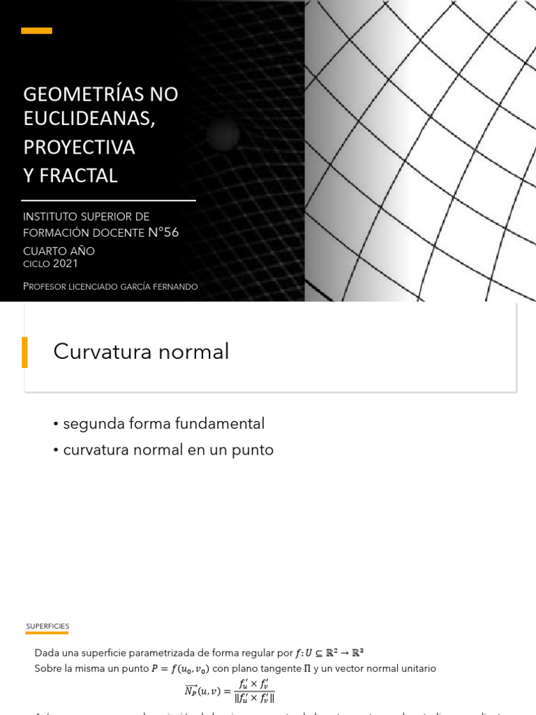 Curvatura Normal en Superficies Matemáticas | PDF | Enseñanza de ...