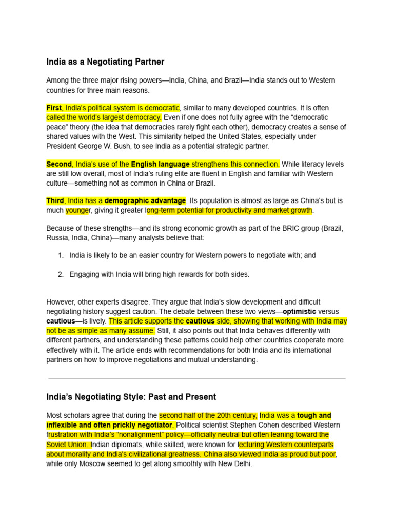 India As Rising Power | PDF | Nuclear Proliferation | Treaty On The Non ...