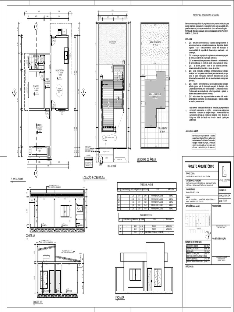 Projeto de Casa Popular em Alvenaria | PDF | Equipamentos químicos