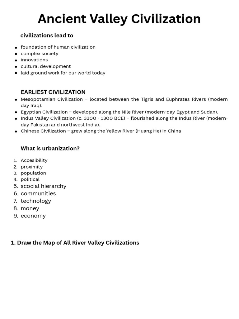 Ancient River Valley Civilizations | PDF