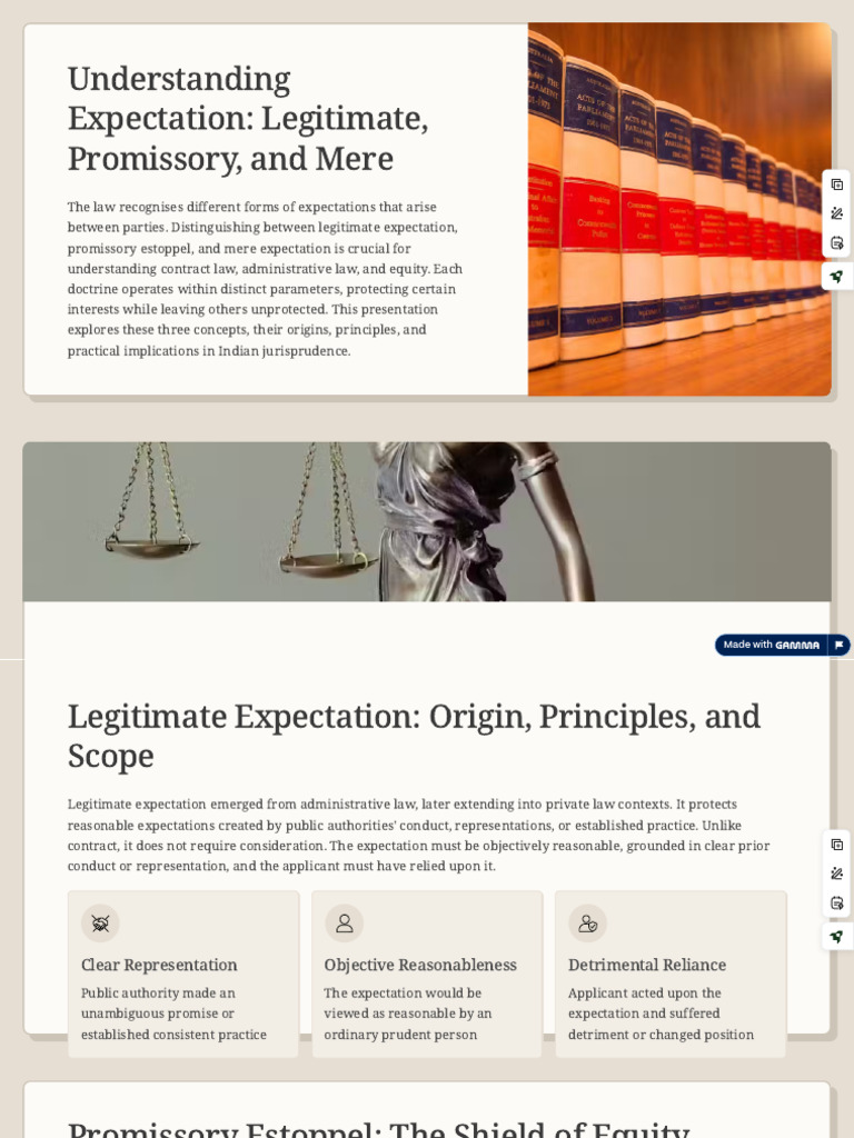 Legitimate Expectation vs. Promissory Estoppel | PDF | Estoppel ...