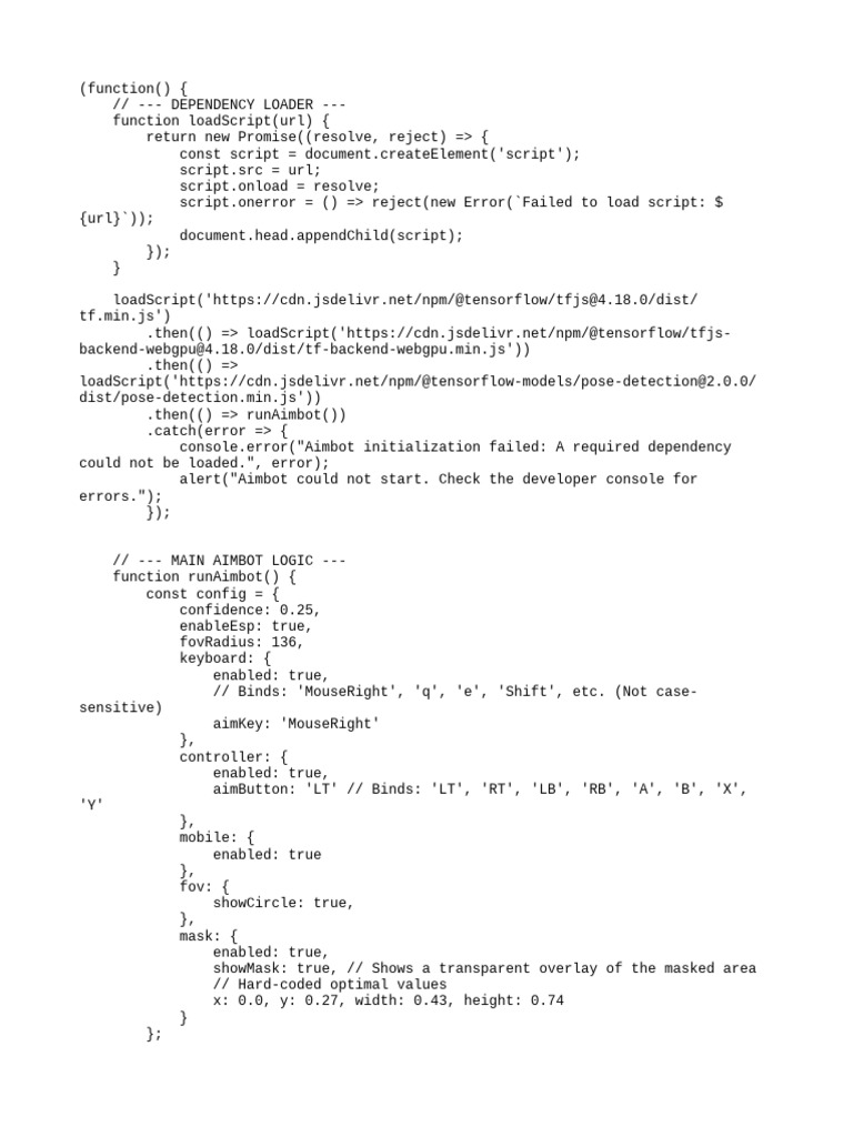 JavaScript Aimbot Implementation Guide | PDF | Human–Computer Interaction
