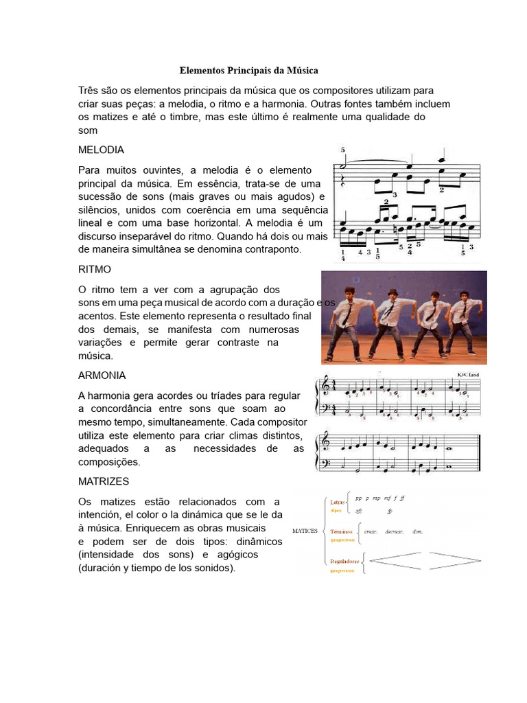 Elementos Essenciais da Música: Melodia, Ritmo, Harmonia | PDF ...