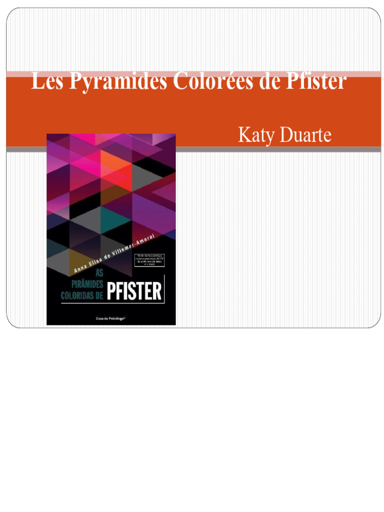 Test des Pyramides Colorées de Pfister | PDF | Couleur | Trouble mental