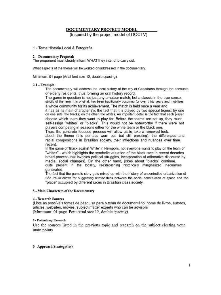 Examples of Documentary Project | PDF | Documentary Film