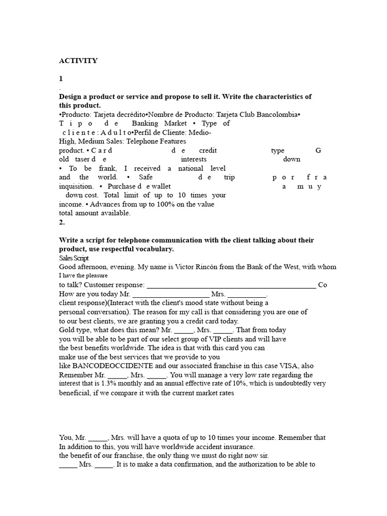 Credit Card Script - Docx2 | PDF | Credit Card | Visa Inc.