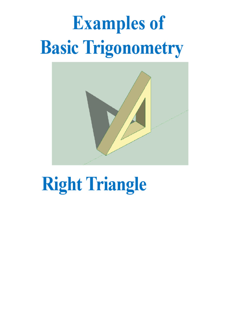 Basic Trigonometry Example | PDF | Trigonometry | Trigonometric Functions