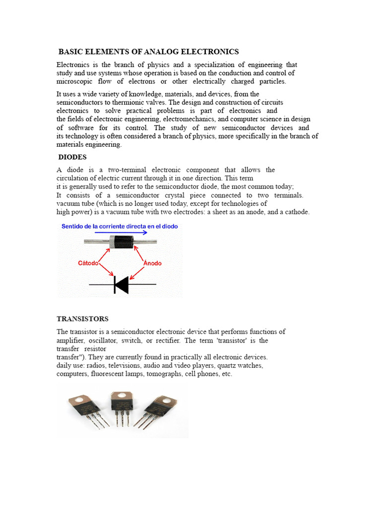 Key Concepts in Analog and Digital Electronics | PDF | Electronics ...