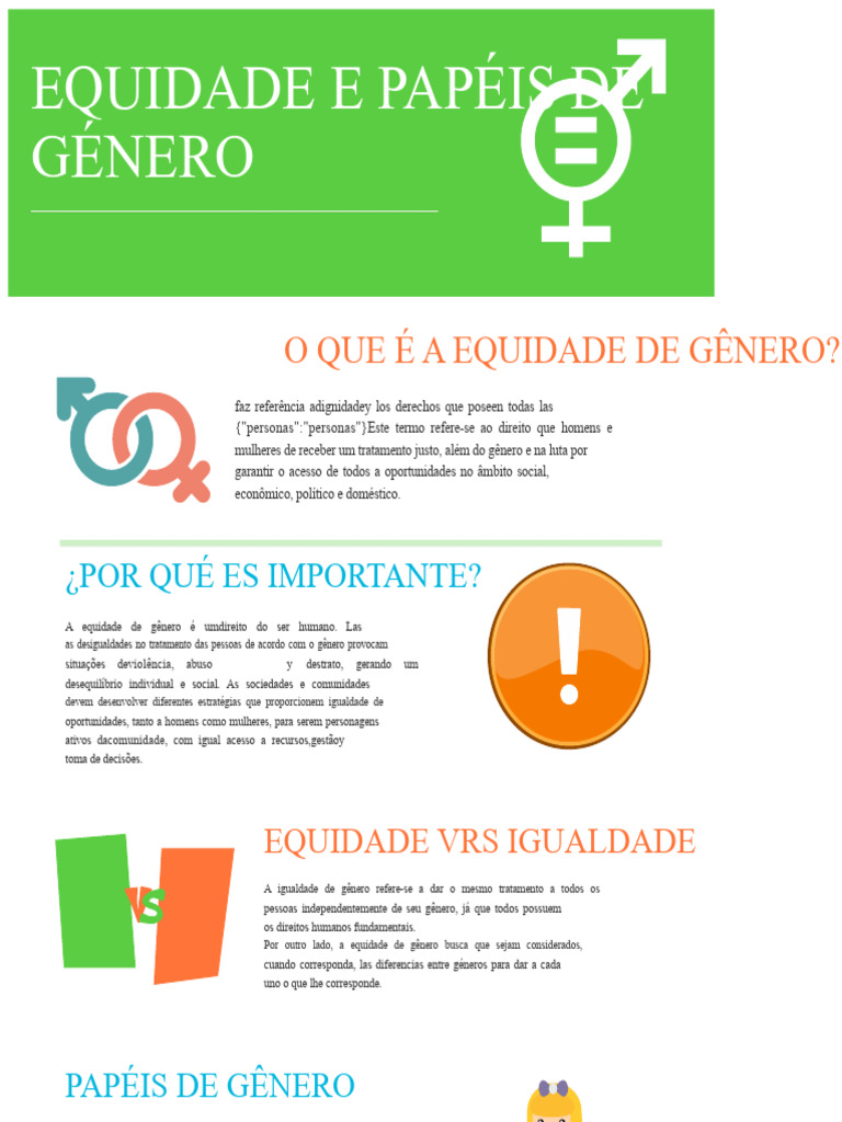 Entenda a Equidade de Gênero e Seus Papéis | PDF