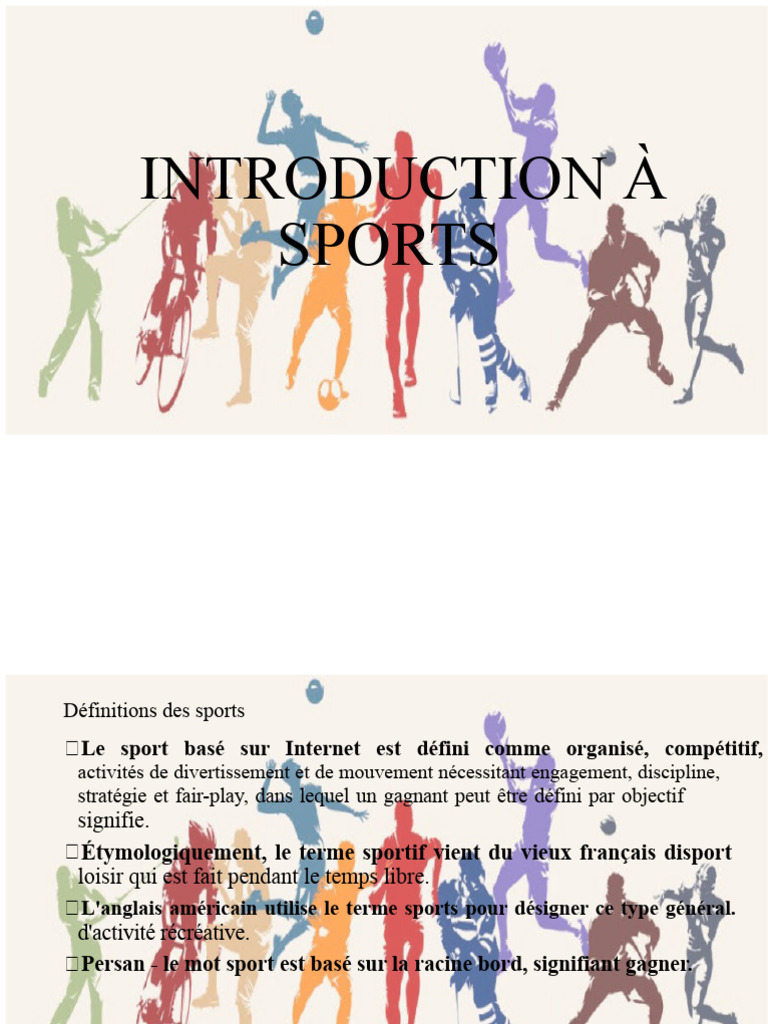 Introduction aux Sports et Définitions | PDF | Des sports | Divertissement