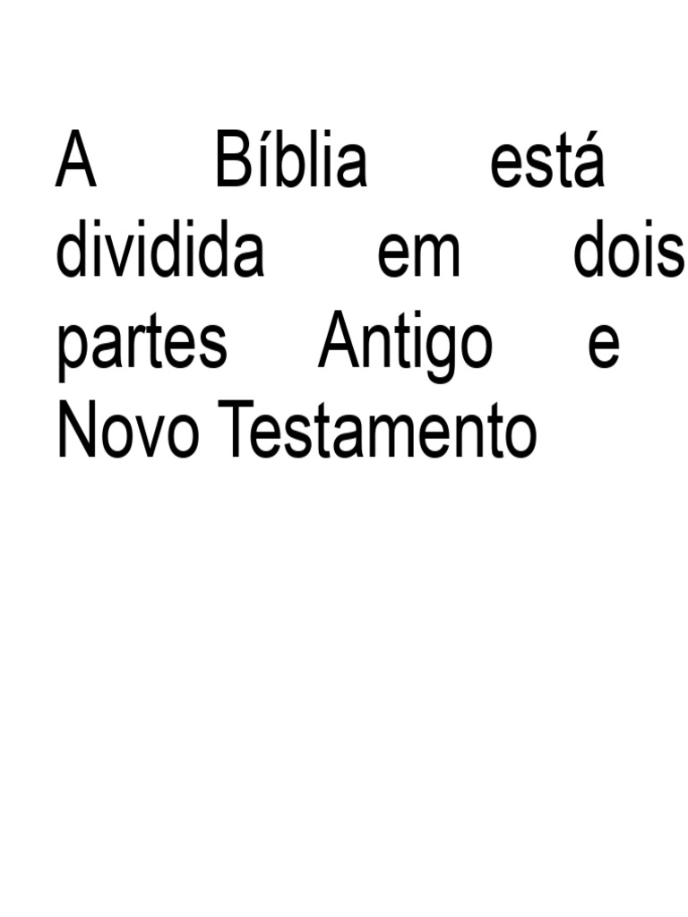 Estrutura da Bíblia: Testamentos | PDF