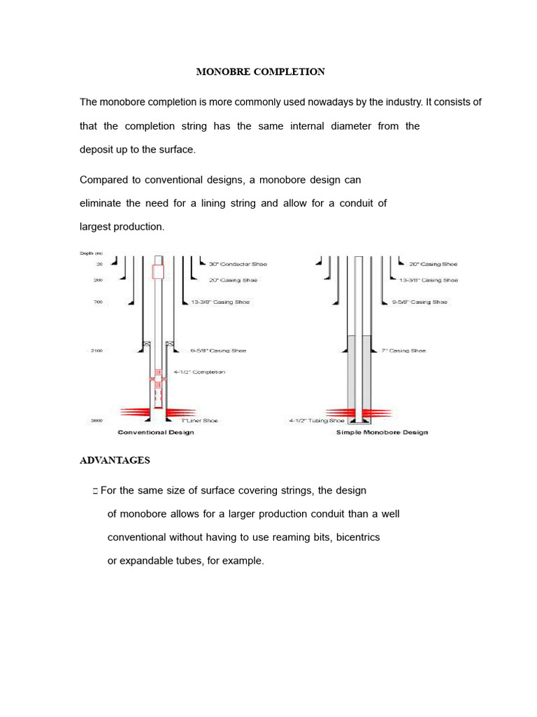 MONOBORING COMPLETION | PDF | Pipe (Fluid Conveyance) | Oil Well