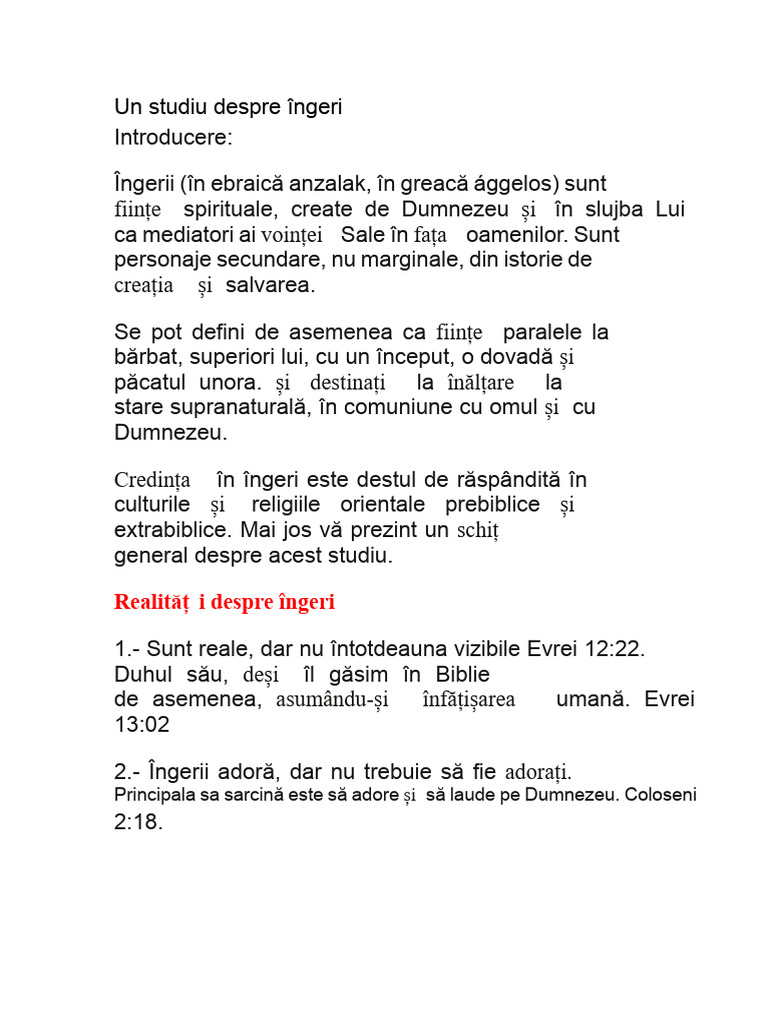 Studiu Despre Îngeri | PDF
