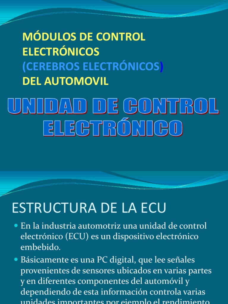Estructura Ecu Pdf Electrónica Tecnología De Vehículos