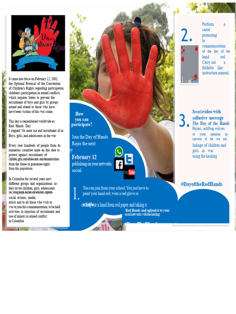 Red Hand Day Activity | PDF