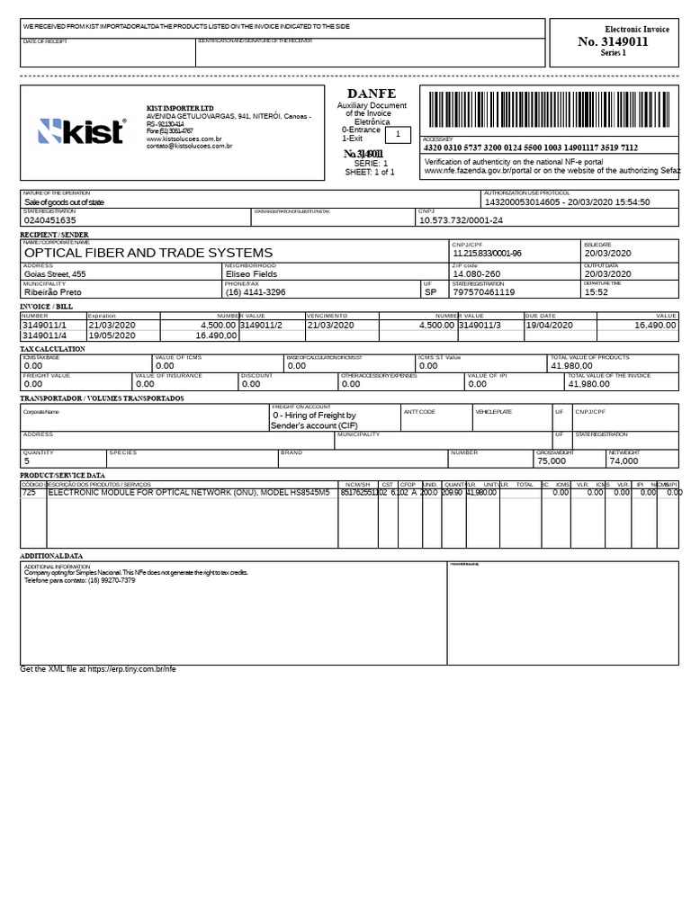 Nf 03 | PDF | Invoice