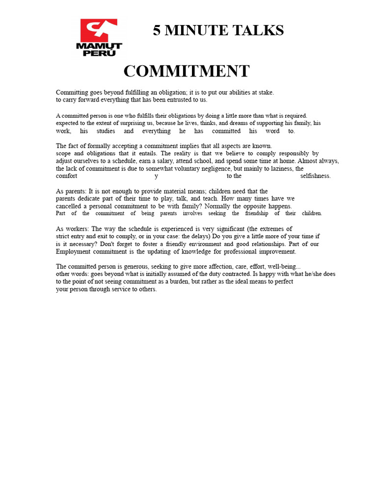COMMITMENT | PDF