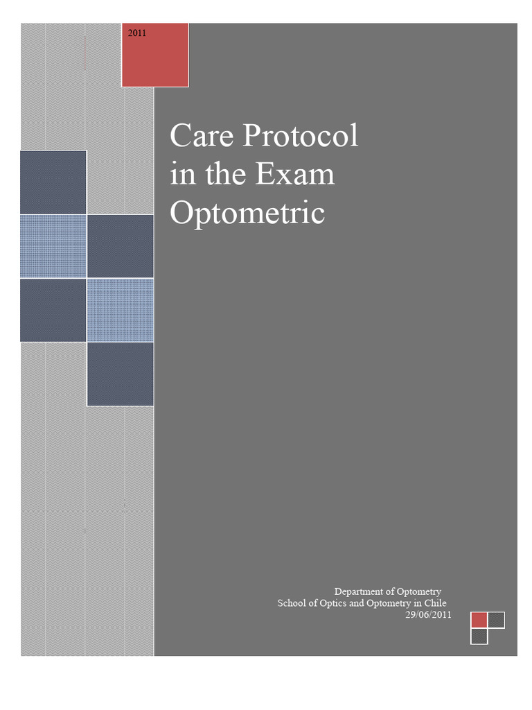 Optometric Examination Care Protocol | PDF | Myopia | Cornea