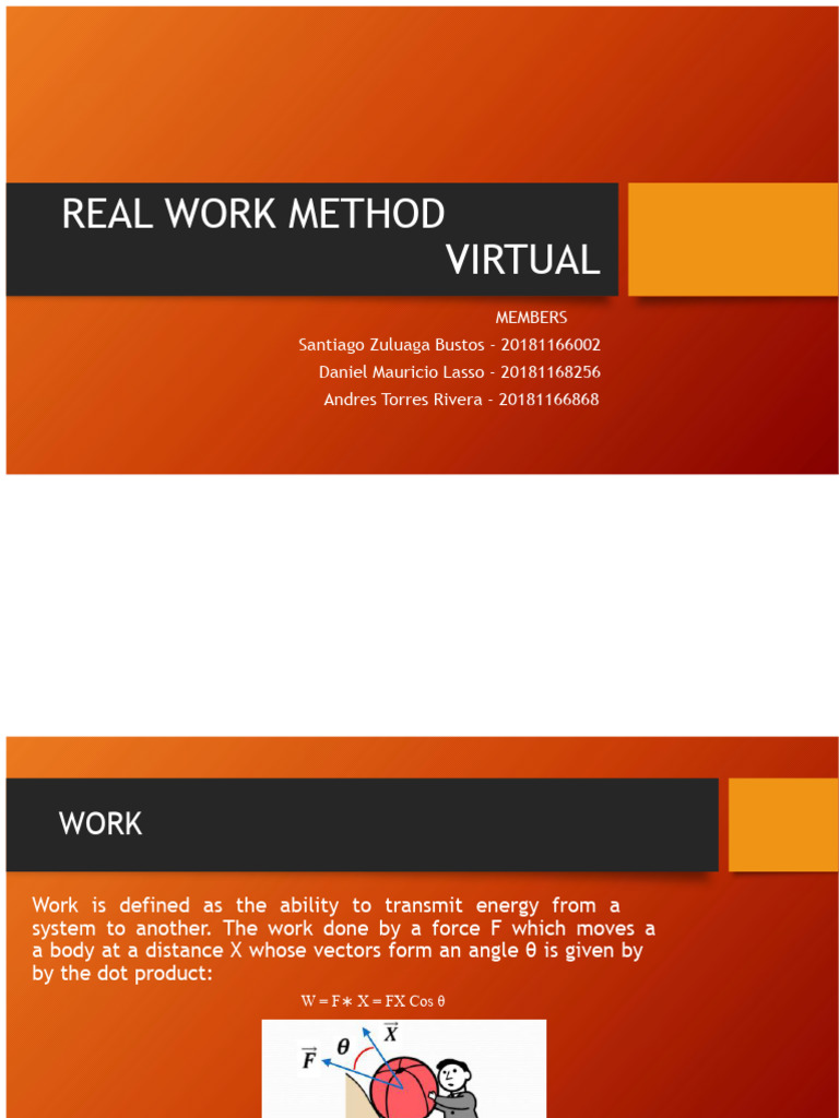 Real vs Virtual Work Methods in Engineering | PDF | Force | Applied And ...