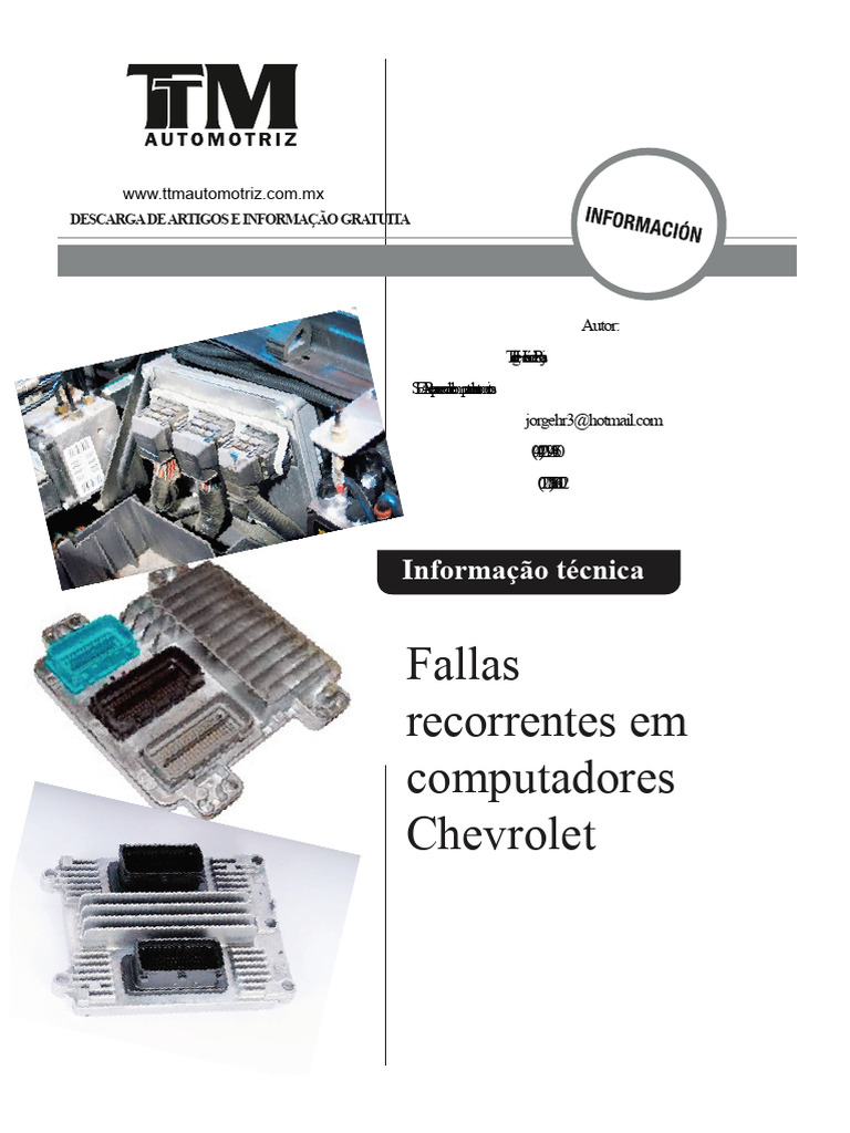 Falhas Comuns em Computadores Chevrolet | PDF | Chevrolet | Indústrias
