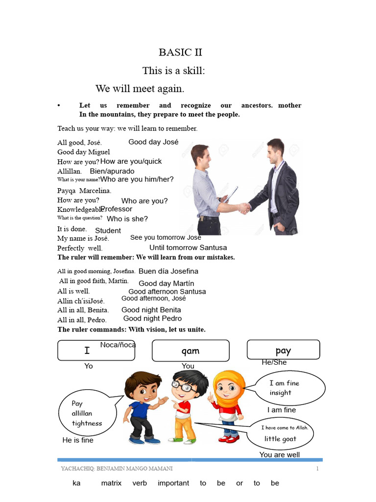 Quechua Language Basics and Greetings | PDF