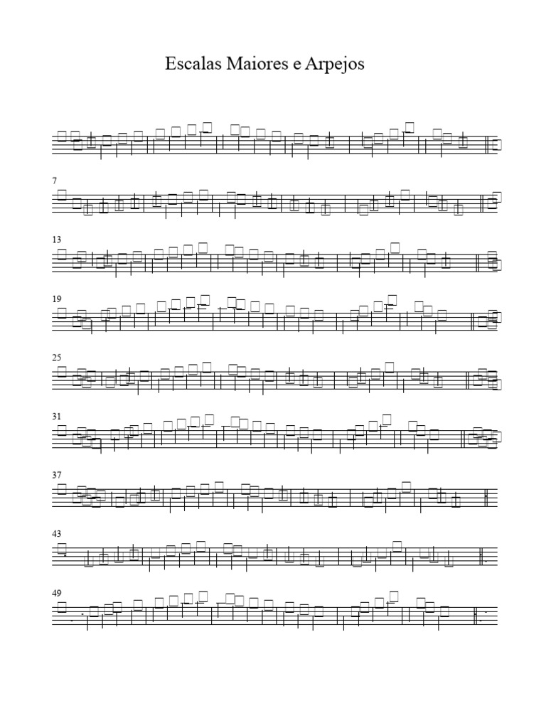 Escalas Maiores e Arpejos Musicais | PDF