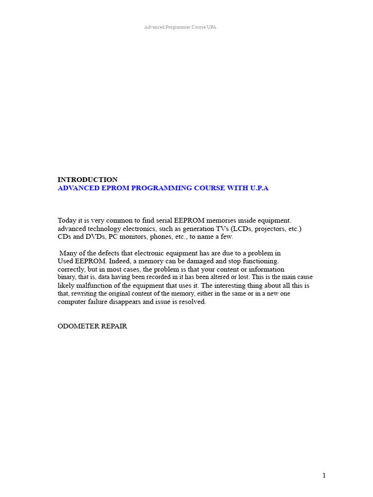 Advanced EEPROM Programming Course | PDF | Read Only Memory | Random ...